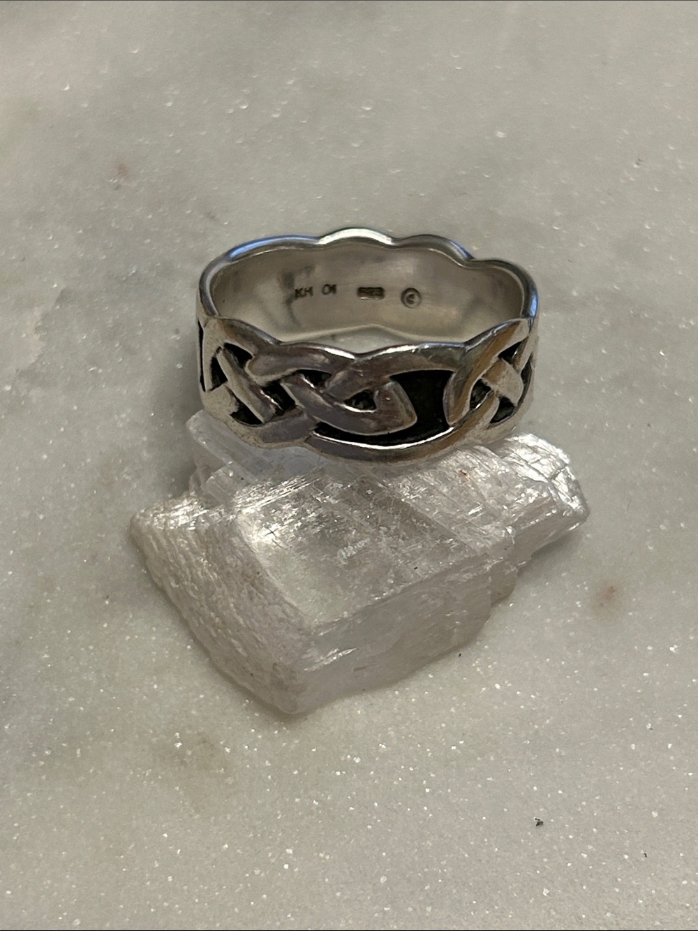 Sterling Silver Celtic Knot Men's Band - Silver